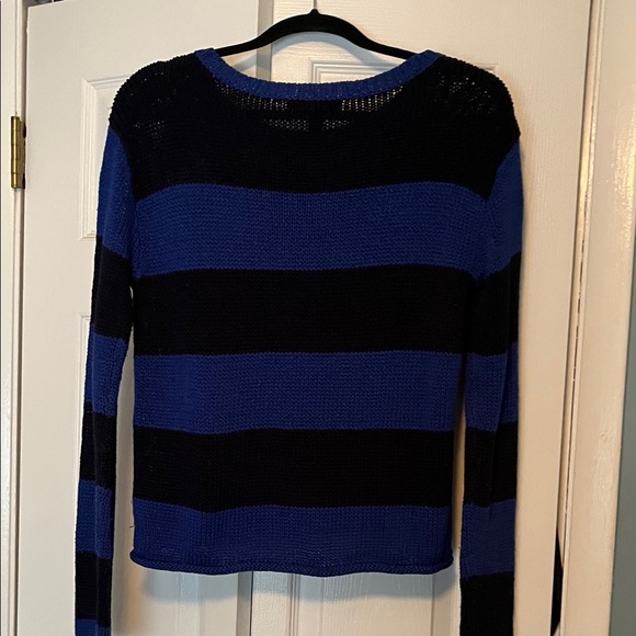 Ralph Lauren Black and Blue Cotton Knit Sweater - Picture 2 of 8